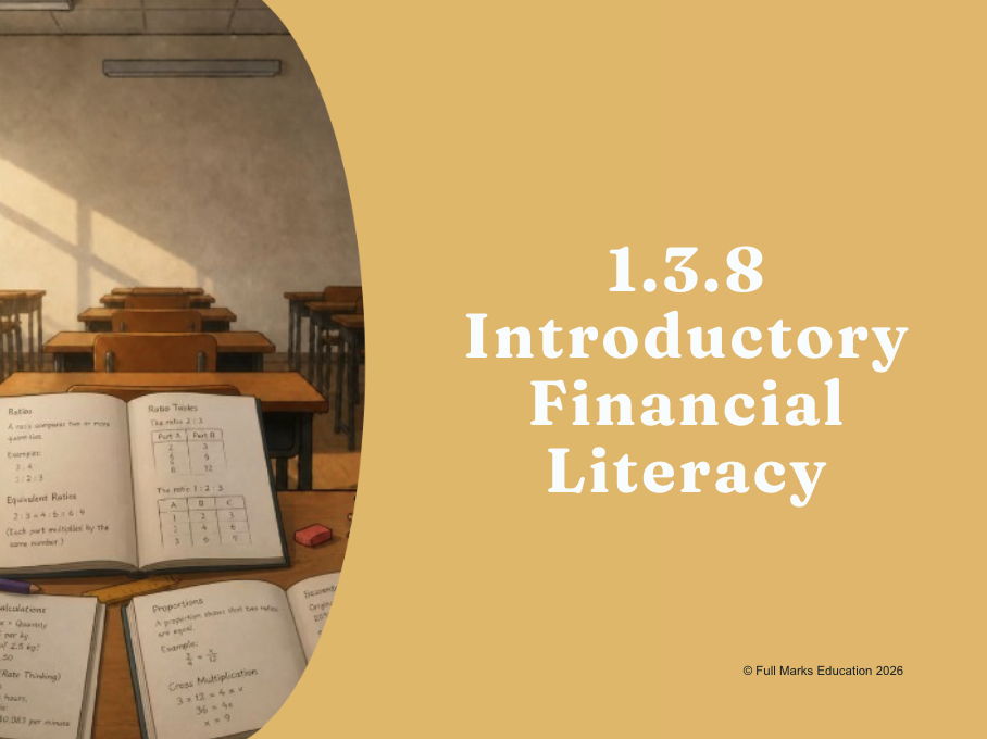 IB Maths MYP Year 1, Unit 3 - 1.3.8 Introductory Financial Literacy