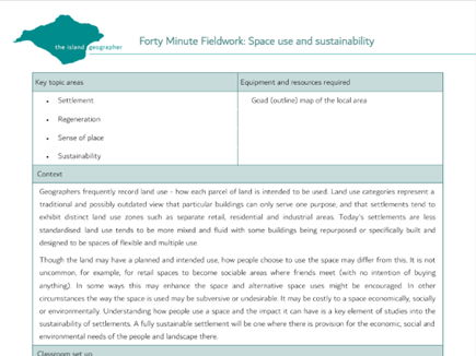 Forty minute fieldwork: Space Use and Sustainability
