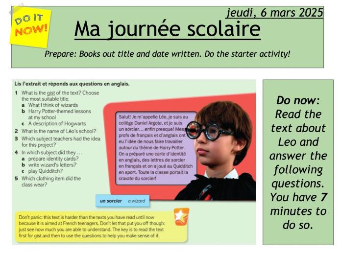 Module 2 ta journee scolaire