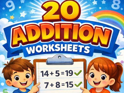 20 Addition Worksheets for Grade 2