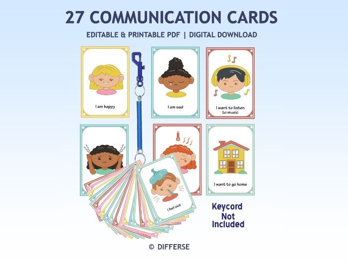 Visual Communication Cards | Autism Nonverbal Communication Cards