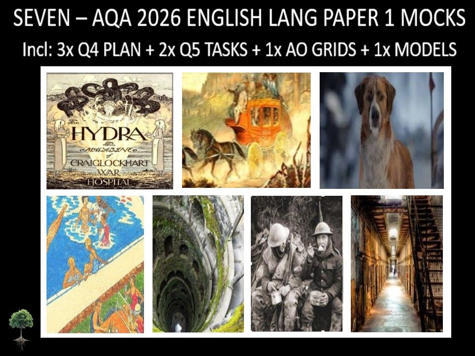 SEVEN - AQA PAPER 1 | 2026 FULL MOCKS | Q5 TASKS | Q4 PLAN | AO GRIDS | MODELS