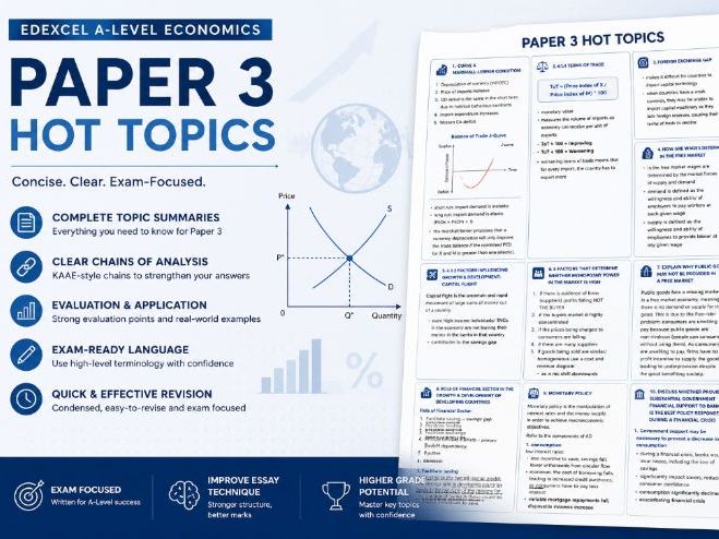 Economics A Level - Paper 3 Hot Topics
