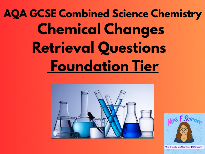 AQA GCSE Combined Science Chemical Changes Retrieval Questions | Foundation