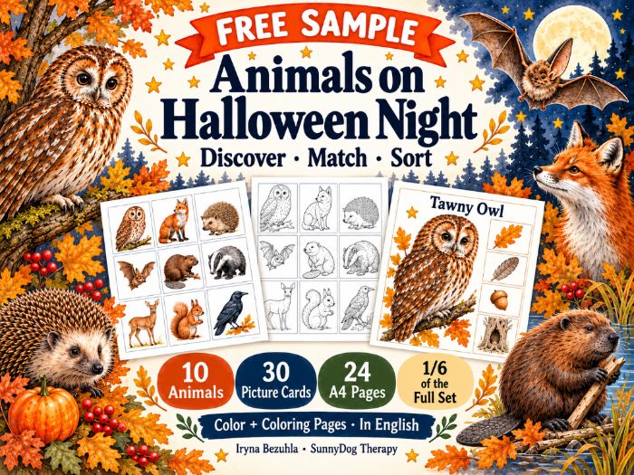 Animals on Halloween Night – Free Reading and Activity Sample