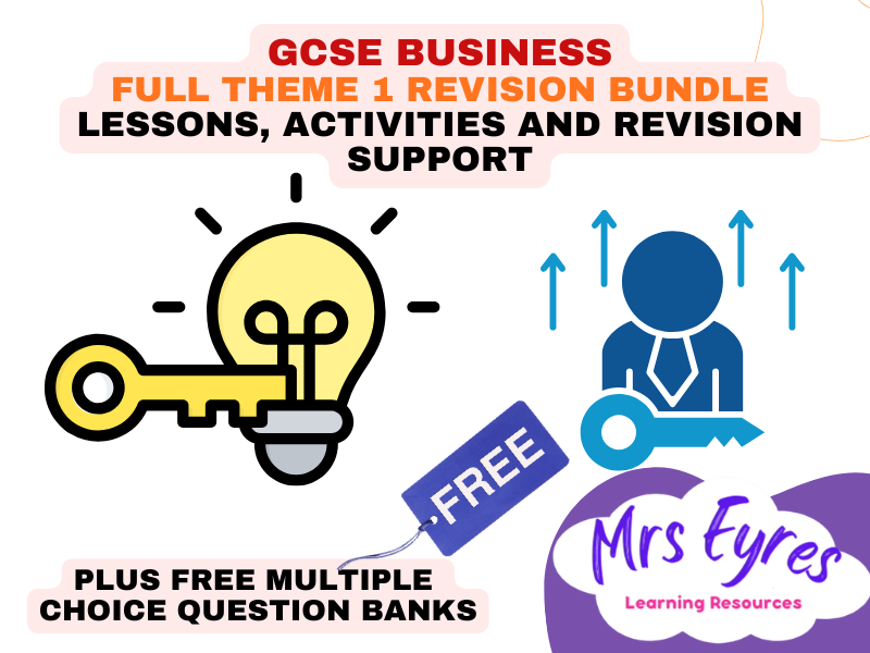 GCSE Business Edexcel Theme 1 Revision Bundle | Full Teaching Pack | Lessons, MCQs, Glossary & Exam Practice