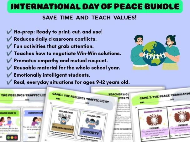 International Day of Peace PACK | Conflict Resolution & Empathy | PSHE Ages 9-12