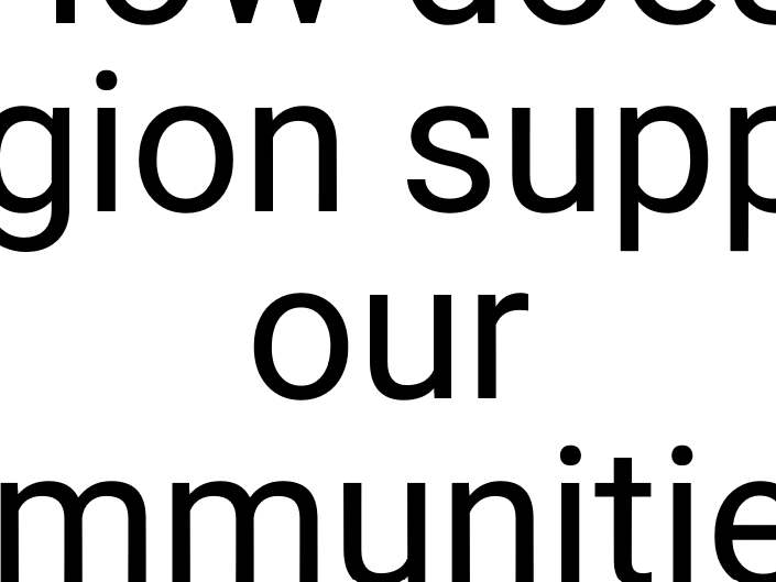 L7 - How does religion support our communities?