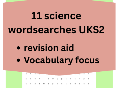 11 science KS2 wordsearches