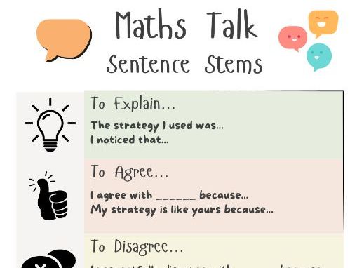Maths Talk Sentence Stems