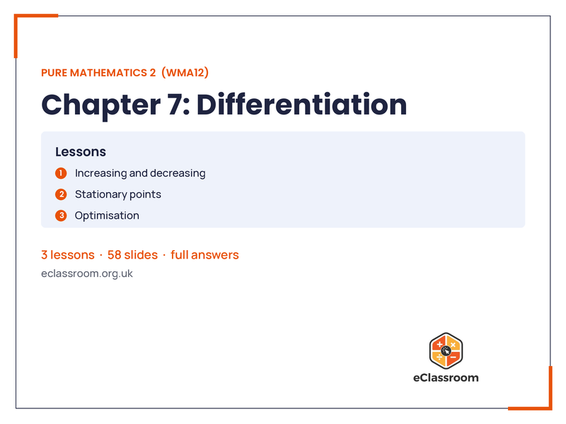 IAL Pure 2 Differentiation lesson slides