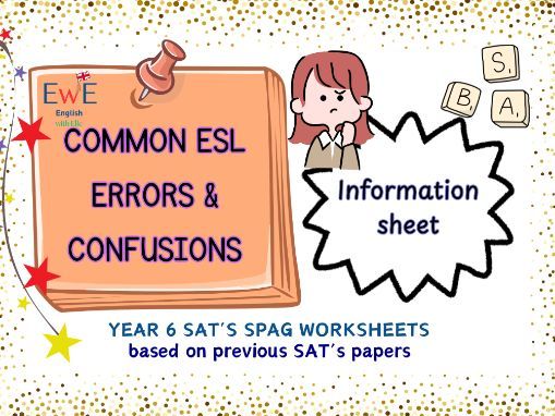 Common ESL Errors & Confusions Worksheets | Grammar & Vocabulary Practice for EAL Learners  Year 5-9