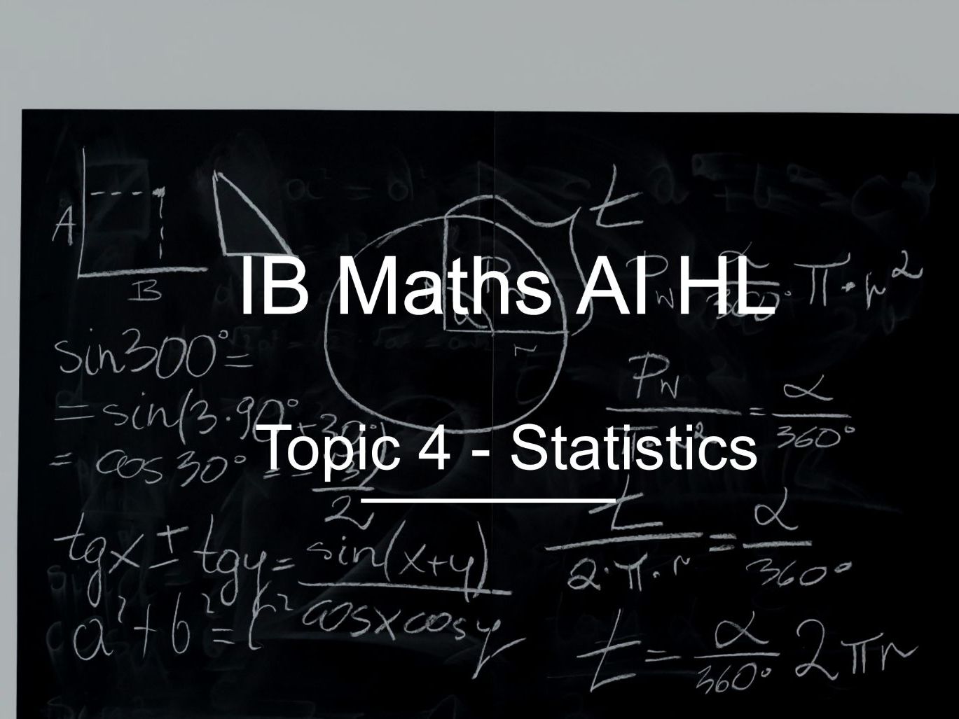 IB Math AI Unit 4 - Statistics Slidedeck Bundle