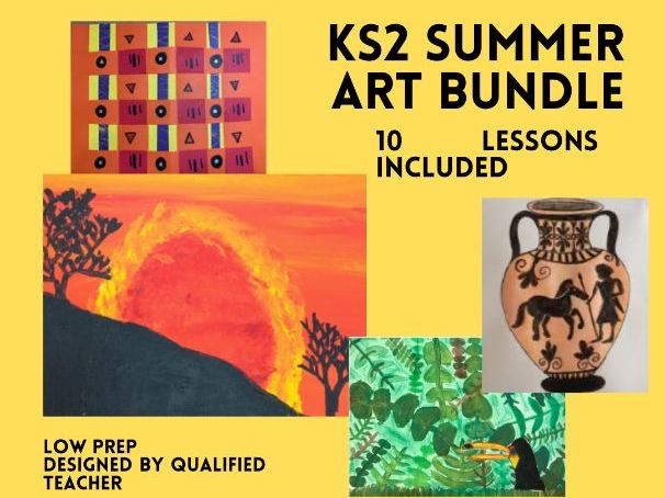 KS2 Summer Art Bundle | 10 Art Lessons