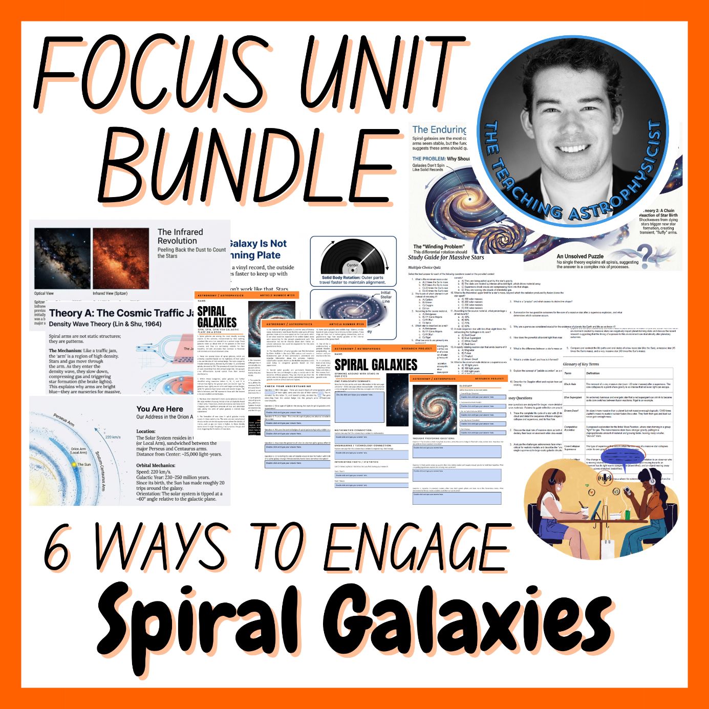 Spiral Galaxies | Focus Unit Bundle | 6 Resources inc Quiz | Space Science Set