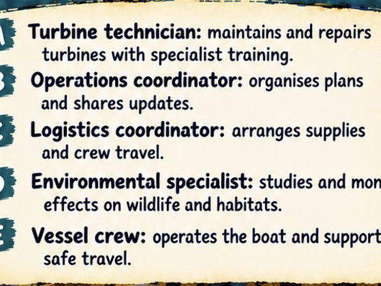 Offshore Wind Farm Careers Workbook | Green Careers | KS3 KS4 SEND