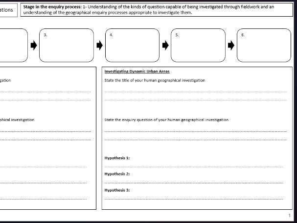 Edexcel B GCSE Geography Revision Booklet & Lesson Paper 2 Topic 6: Geographical Investigation