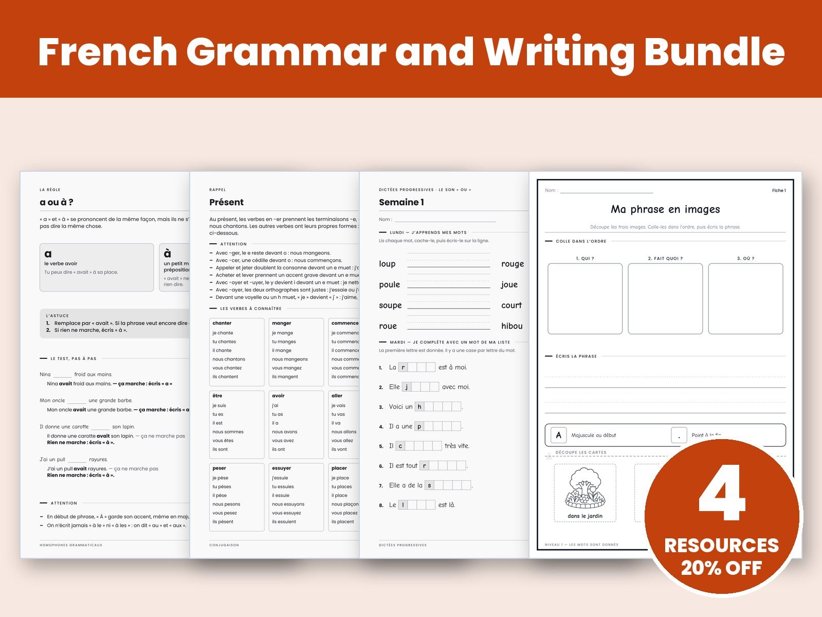 French Grammar and Writing Bundle