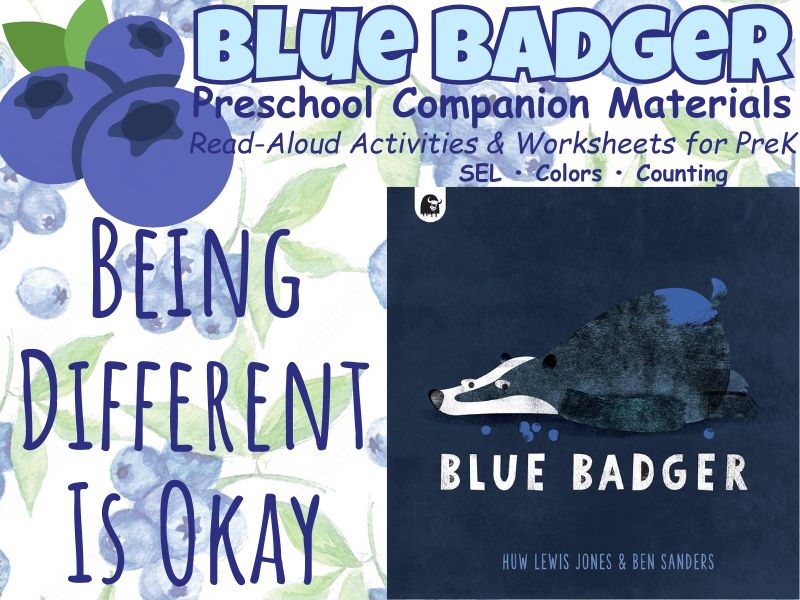 Blue Badger Preschool Companion Materials | Read-Aloud Activities & Worksheets
