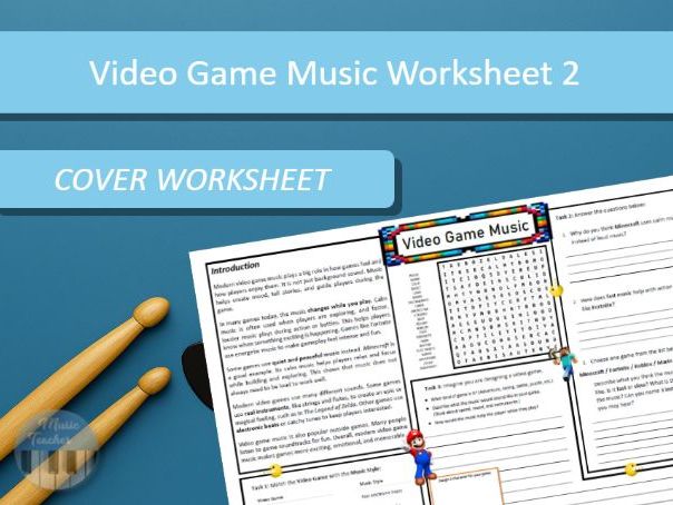 Video Game Music Worksheet 2 (Cover Lesson)
