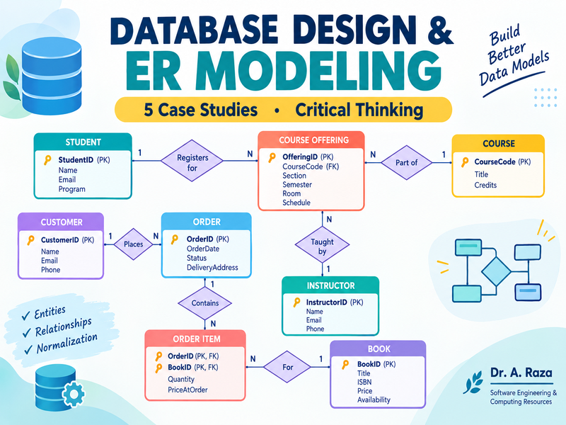 Database Design & ER Modeling: 5 Critical-Thinking Case Studies
