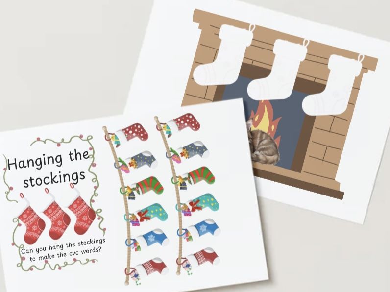 Hanging stockings cvc word making