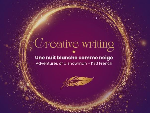 Adventures of a snowman – KS3 French creative writing worksheet