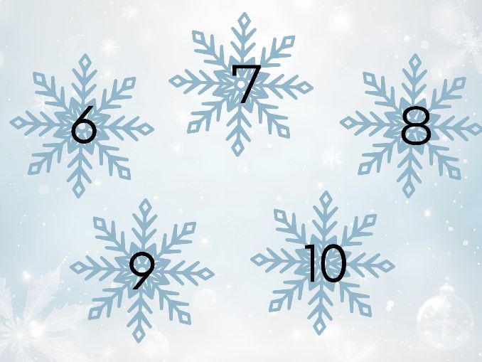 Snowflake Number Mats to 10 – Build Number Towers