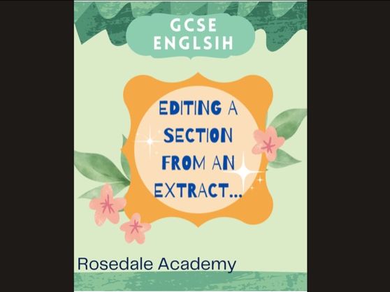 Re-Write a Mini Text to Improve the Text ~  GCSE English ~ Creative Writing Top Model Answer Grade 9