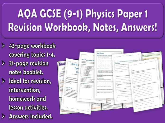 AQA GCSE Physics Paper 1 Revision Workbook