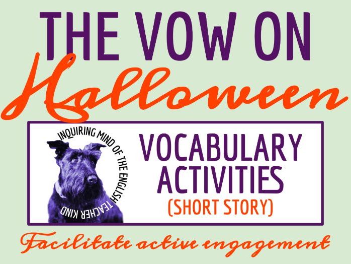 "The Vow on Halloween" by Lyllian Huntley Harris Vocabulary Worksheets | Weird Tales