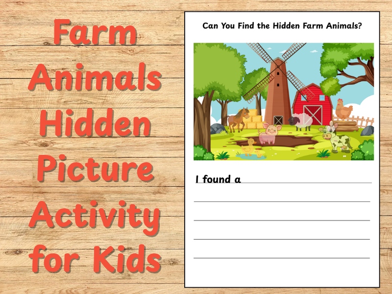Can You Find the Hidden Farm Animals? | Hidden Picture Activity for Kids