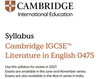 Cambridge Literature 2025-2027 stories of ourselves pack