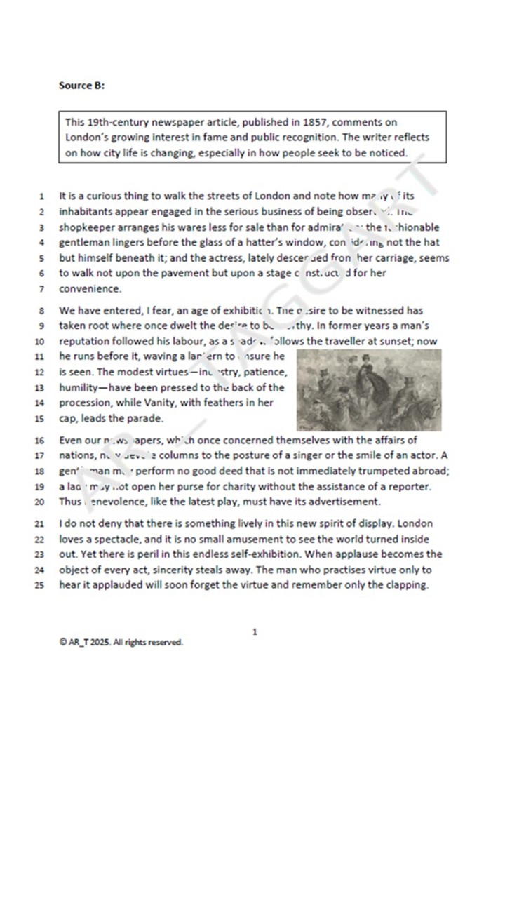 One AQA 2026 English Language Paper 2 Mock | Q4 Plan - (inf) | Teaching ...