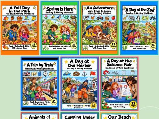 The World Around Us - 25 Literacy Workbooks