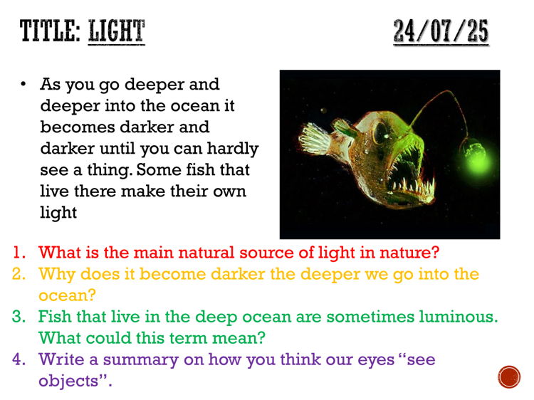Light - complete lesson (KS3)