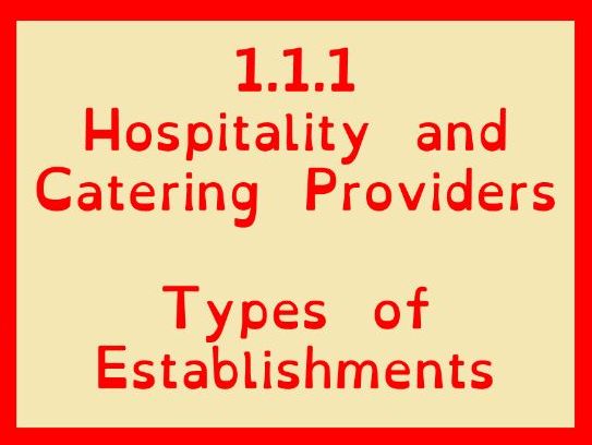 Types of Establishments