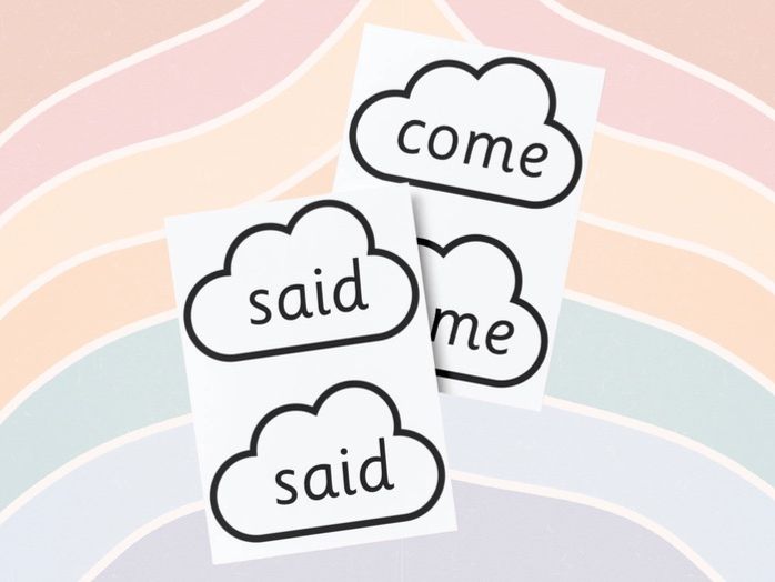 Phonics - Tricky Word Clouds Phase 4