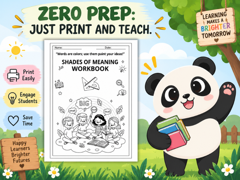 Year 3 Shades of Meaning Worksheets: Vocabulary & Word Choice