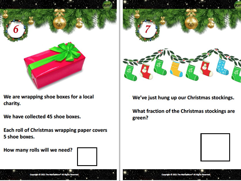 Alternative MATHS Advent Calendar 2021 KS1 Teaching Resources