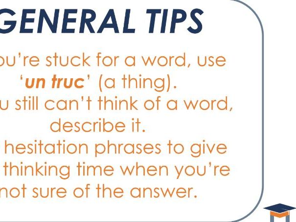 French - Spontaneous speaking display