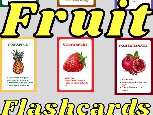 Fruits Flash Cards | Fruits | Vocabulary | Preschool & Kindergarten