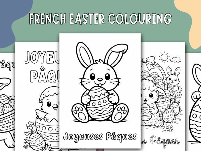 French Easter Colouring Pages – Pâques Activity Pack KS1-KS3