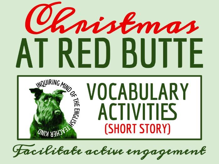 "Christmas at Red Butte" Vocabulary Activities | Crossword Puzzle | Word Search