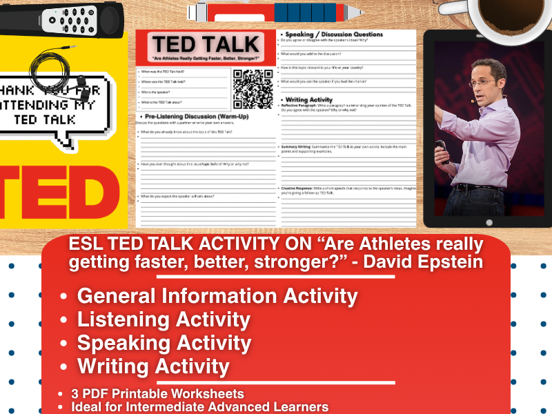 ESL TED Talk Activity - Are Athletes really getting faster, better, stronger?