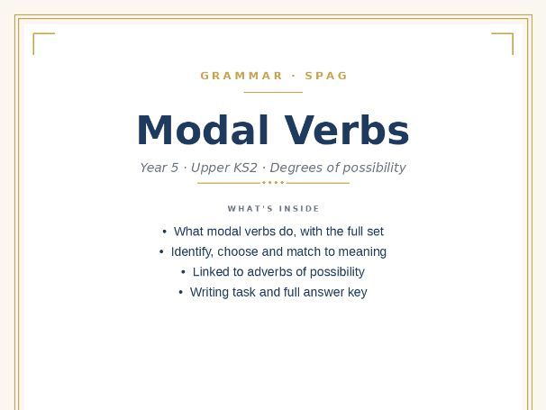 Modal Verbs Pack