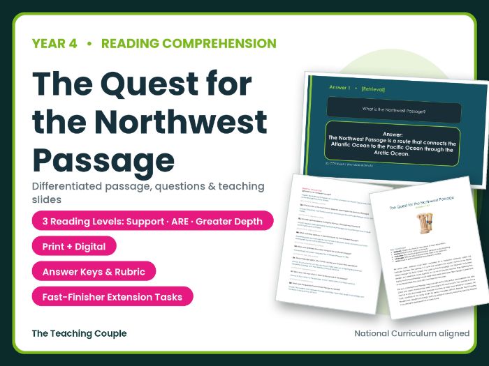 The Quest for the Northwest Passage | Comprehension | Year 4
