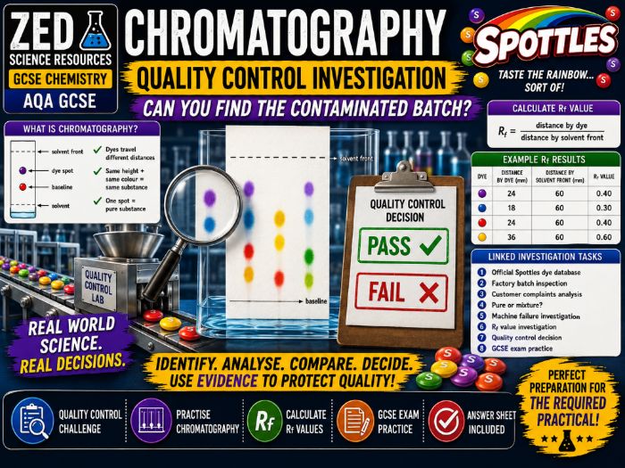 Chromatography Investigation | Quality Control Challenge & Exam Practice | GCSE Chemistry