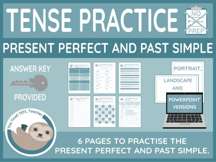 ESL Present Perfect and Past Simple Worksheets (PPT Version Included)