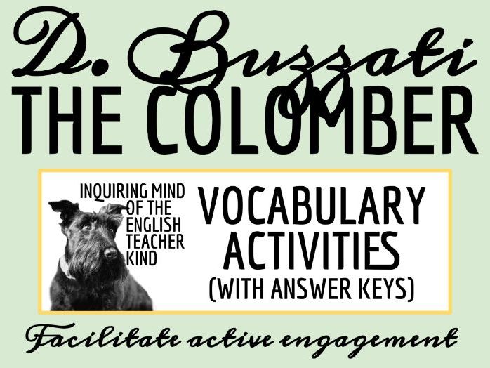 "The Colomber" by Dino Buzzati Vocabulary Games and Activities